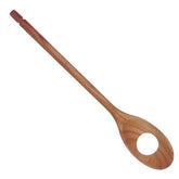 HEAVY PAINTED SPOON IN CHERRY-WOOD WITH HOLE  32 CM. - Mabrook Hotel Supplies